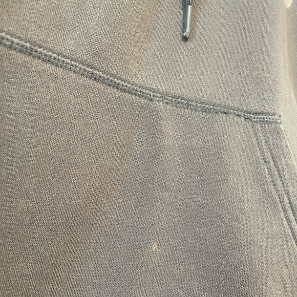 adidas Oversized Dark Gray Pullover Hoodie with White Logo - Picture 3 of 4